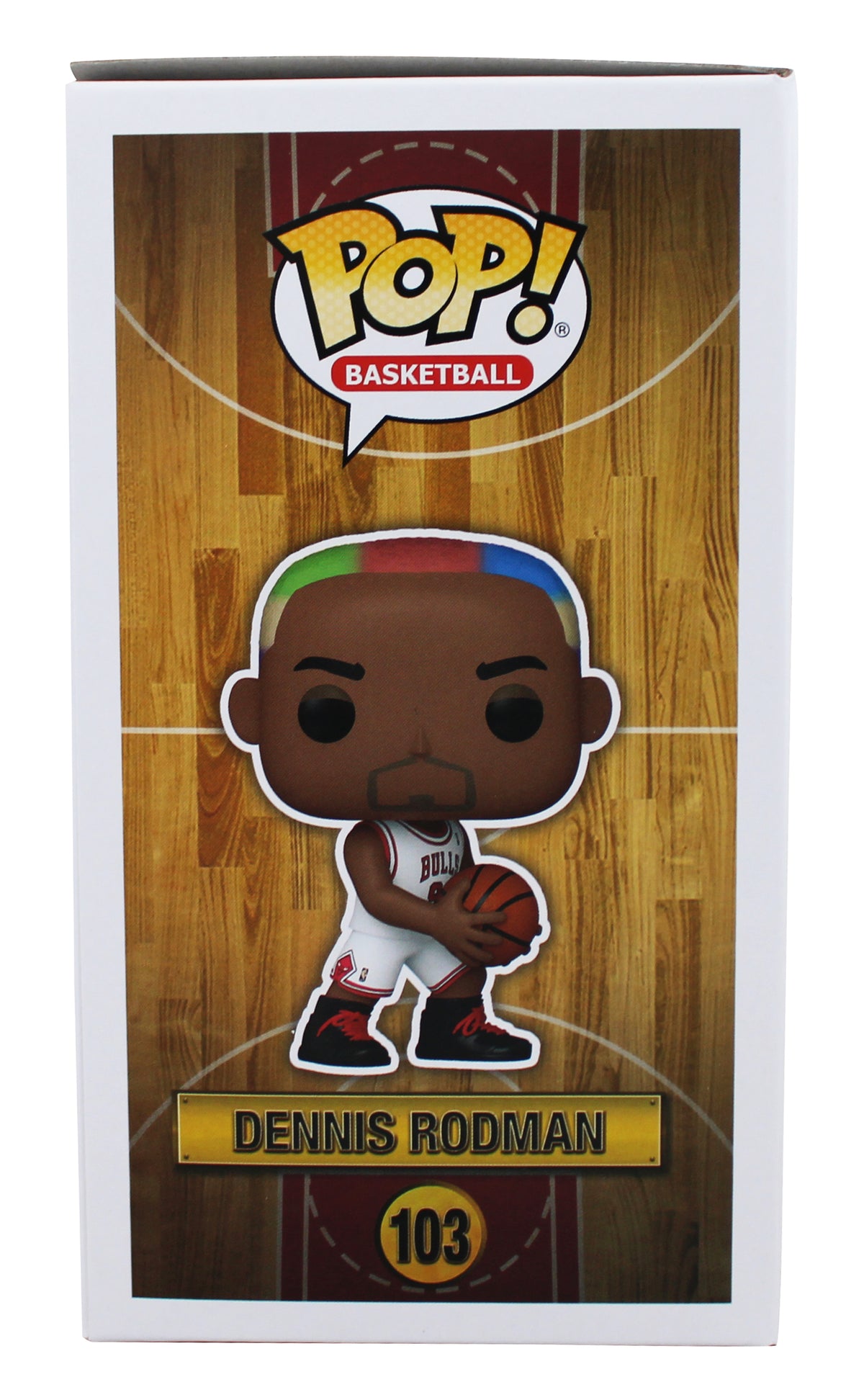Bulls Dennis Rodman Signed #103 Funko Pop Vinyl Figure BAS Witnessed #4W113576