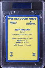 Bullets Jeff Ruland Authentic Signed 5x7 1985 Star #2 Card PSA/DNA Slabbed