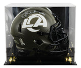 Rams Eric Dickerson "HOF 99" Signed STS F/S Speed Rep Helmet W/ Case BAS Witness