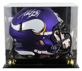 Vikings Adrian Peterson Signed Full Size Speed Proline Helmet W/ Case BAS Wit