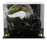Vikings Adrian Peterson "DTN" Signed STS F/S Speed Proline Helmet W/ Case BAS W
