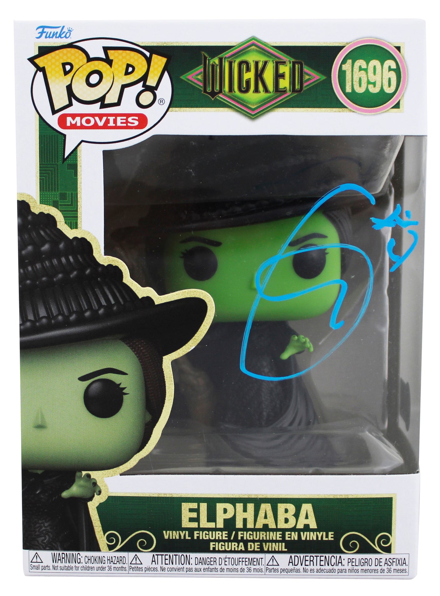 Cynthia Erivo Wicked Signed Elphaba #1696 Funko Pop Vinyl Figure BAS #BR39073