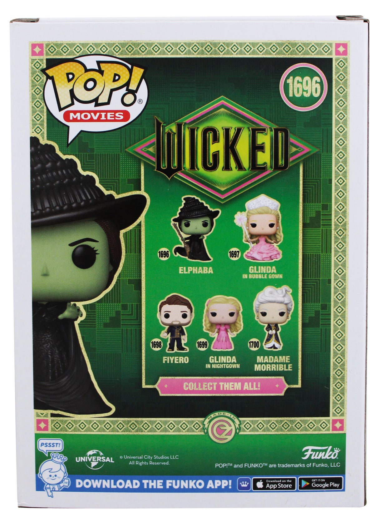 Cynthia Erivo Wicked Signed Elphaba #1696 Funko Pop Vinyl Figure BAS #BR39073