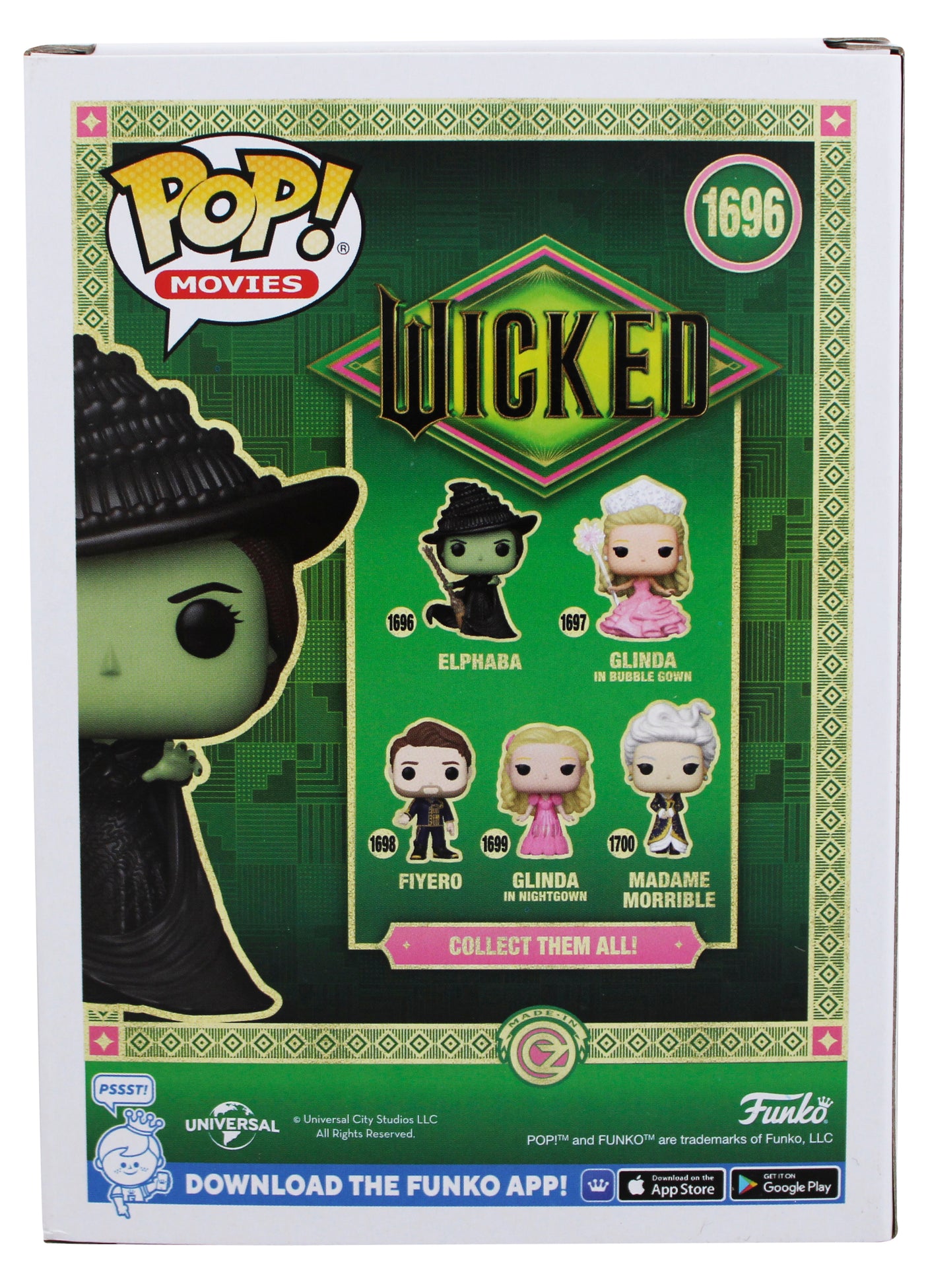 Cynthia Erivo Wicked Signed Elphaba #1696 Funko Pop Vinyl Figure BAS #BR39073