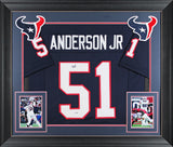 Will Anderson Authentic Signed Navy Blue Pro Style Framed Jersey JSA