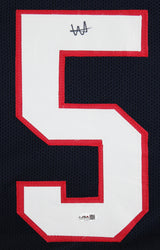 Will Anderson Authentic Signed Navy Blue Pro Style Framed Jersey JSA