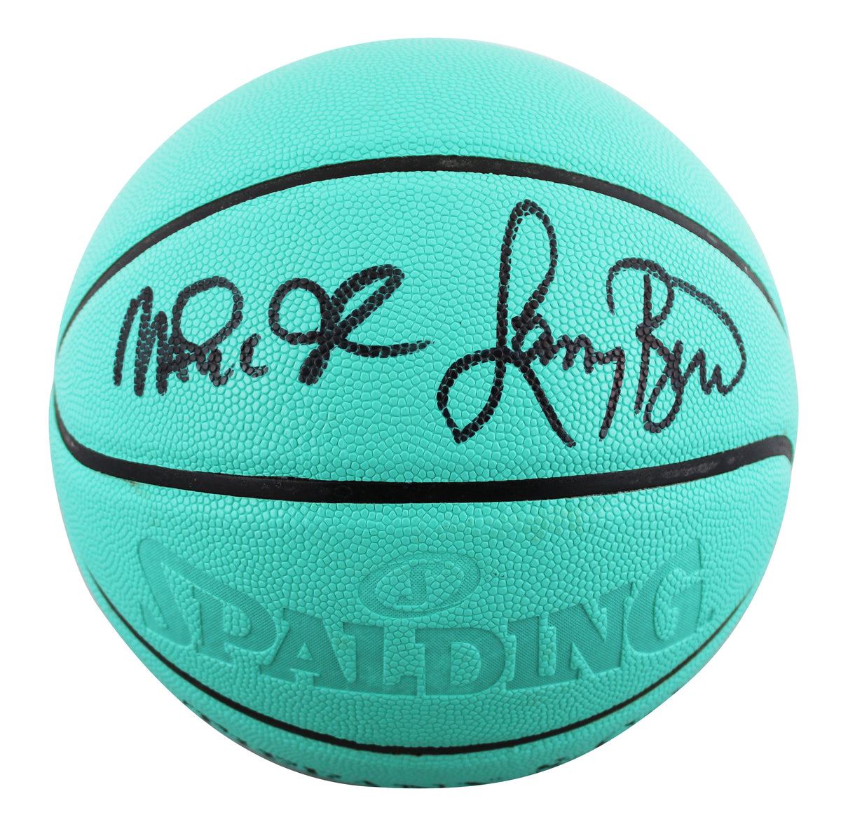 Magic Johnson & Larry Bird Signed Tiffany & Co X Spalding Basketball LE BAS W 3