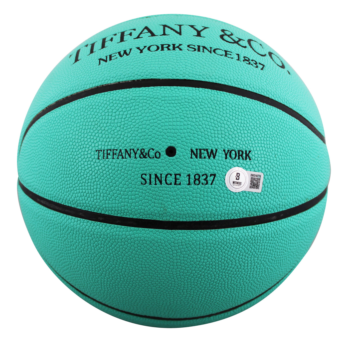 Magic Johnson & Larry Bird Signed Tiffany & Co X Spalding Basketball LE BAS W 3