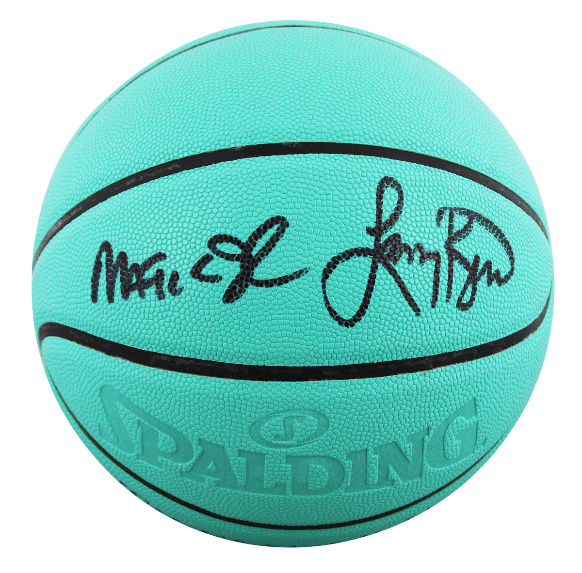 Magic Johnson & Larry Bird Signed Tiffany & Co X Spalding Basketball LE BAS W 4