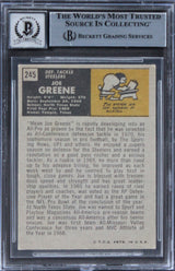 Steelers Joe Greene Authentic Signed 1971 Topps #245 Card Auto 10 BAS Slab 12