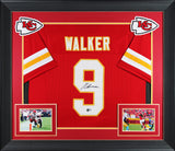 Kenneth Walker III Authentic Signed Red Pro Style Framed Jersey BAS Witnessed