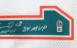 Dolphins Dan Marino "HOF, 84 MVP" Signed White 1990 TB M&N Jersey BAS #BX37026