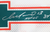 Dolphins Dan Marino "HOF, 84 MVP" Signed White 1990 TB M&N Jersey BAS #BX37026