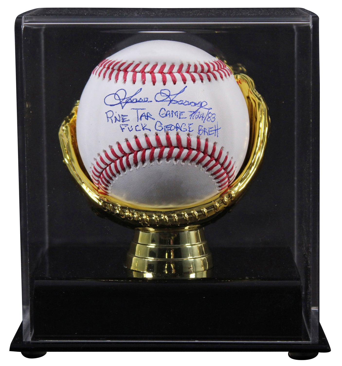 Yankees Goose Gossage "2x Insc" Authentic Signed Baseball W/ Case JSA Witness