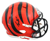 Bengals Tee Higgins Authentic Signed Speed Mini Helmet BAS Witnessed #2W419983