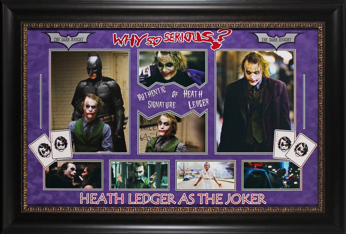 Heath Ledger The Dark Knight "Big Smile!" Signed Framed Photo BAS #AE09874