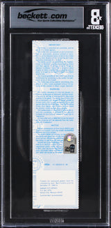 Royals George Brett 1985 WS Game 7 Full Ticket Graded NM-MT 8 Auto 10! BAS Slab