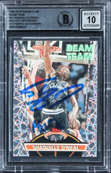 Shaquille O'Neal Signed 1992 Stadium Club Beam Team RC Auto Grade 10 BAS Slab 7