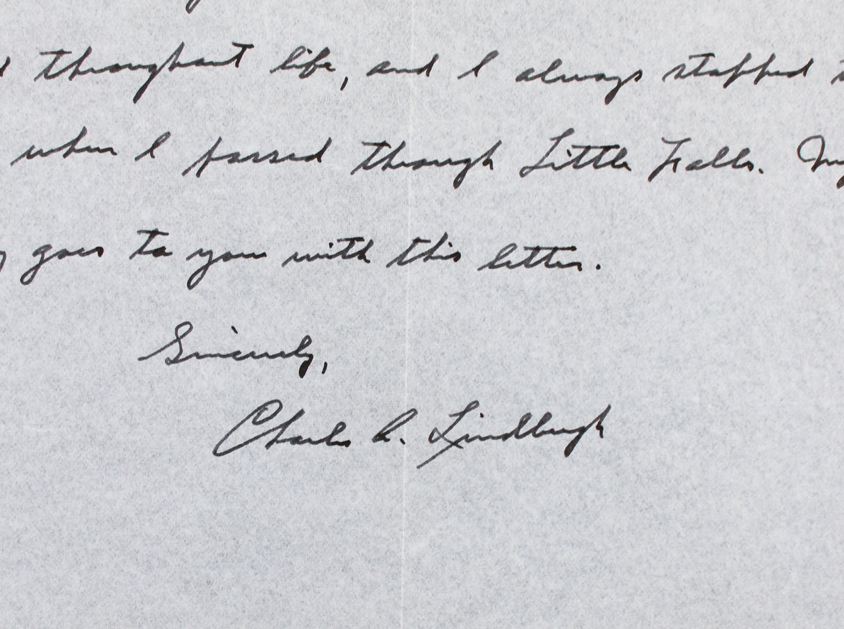 Charles Lindbergh Signed 8.5x11 1971 Handwritten Letter Auto 9! JSA #ZZ80611