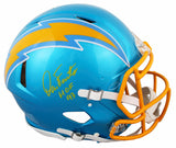 Chargers Dan Fouts "HOF 93" Signed Flash F/S Speed Proline Helmet w/ Case BAS W