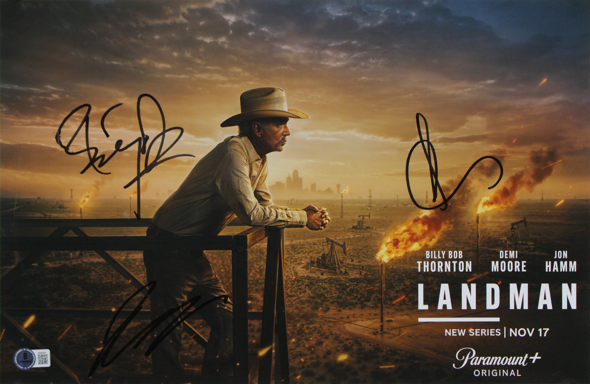 Landman (3) Thornton, Garcia & Lofland Authentic Signed 11x17 Photo BAS #AE64204
