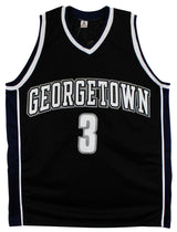 Georgetown Allen Iverson Authentic Signed Black Pro Style Jersey Autographed BAS