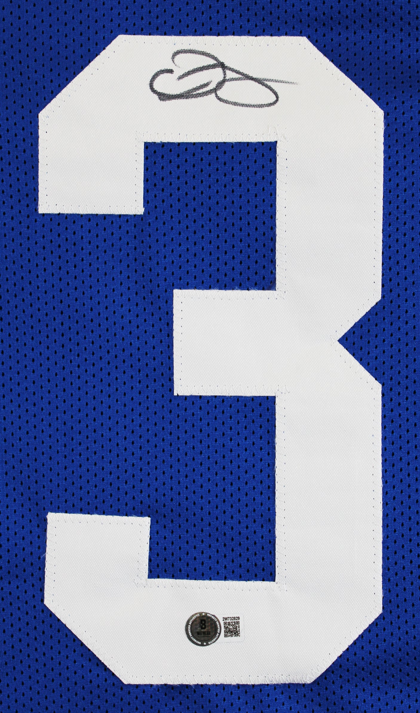 Odell Beckham Jr. Authentic Signed Blue Pro Style Jersey BAS Witnessed