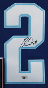 Avs Nathan MacKinnon Signed Blue Adidas ASG Framed Jersey w Fight Strap Fanatics
