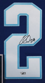 Avs Nathan MacKinnon Signed Blue Adidas ASG Framed Jersey w Fight Strap Fanatics