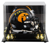 Iowa Kaleb Johnson Authentic Signed Case Mini Helmet W/ Case BAS Witnessed