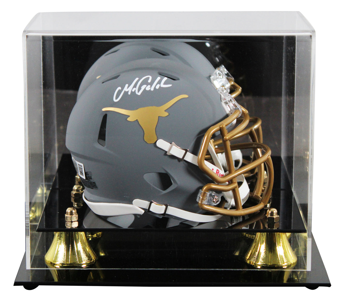 Texas Matthew Golden Signed Slate Speed Mini Helmet W/ Case BAS Witnessed