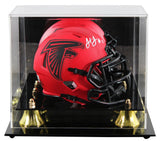 Falcons Julio Jones Authentic Signed Rave Speed Mini Helmet W/ Case BAS Witness