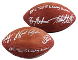 NFL Leading Rushers (5) Payton Smith Sanders Signed Official Nfl Football BAS 3