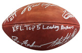 NFL Leading Rushers (5) Payton Smith Sanders Signed Official Nfl Football BAS 3