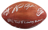 NFL Leading Rushers (5) Payton Smith Sanders Signed Official Nfl Football BAS 3