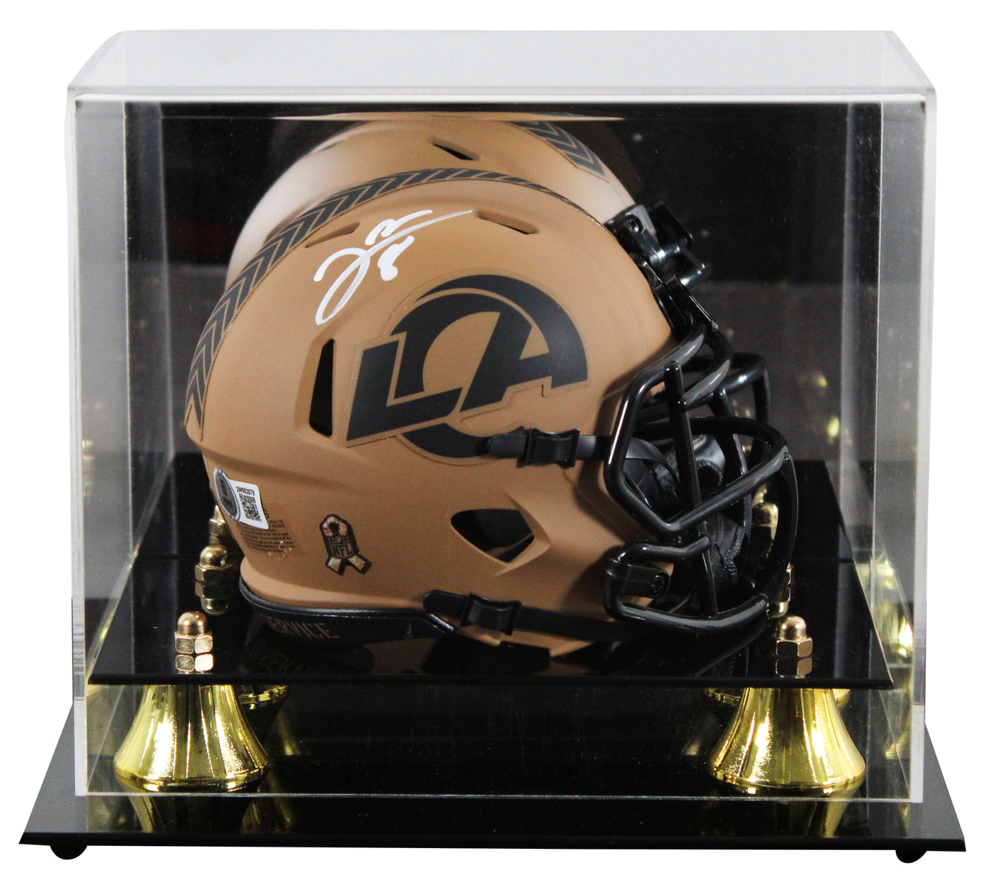 Rams Jared Verse Signed Salute To Service II Speed Mini Helmet W/ Case BAS Wit