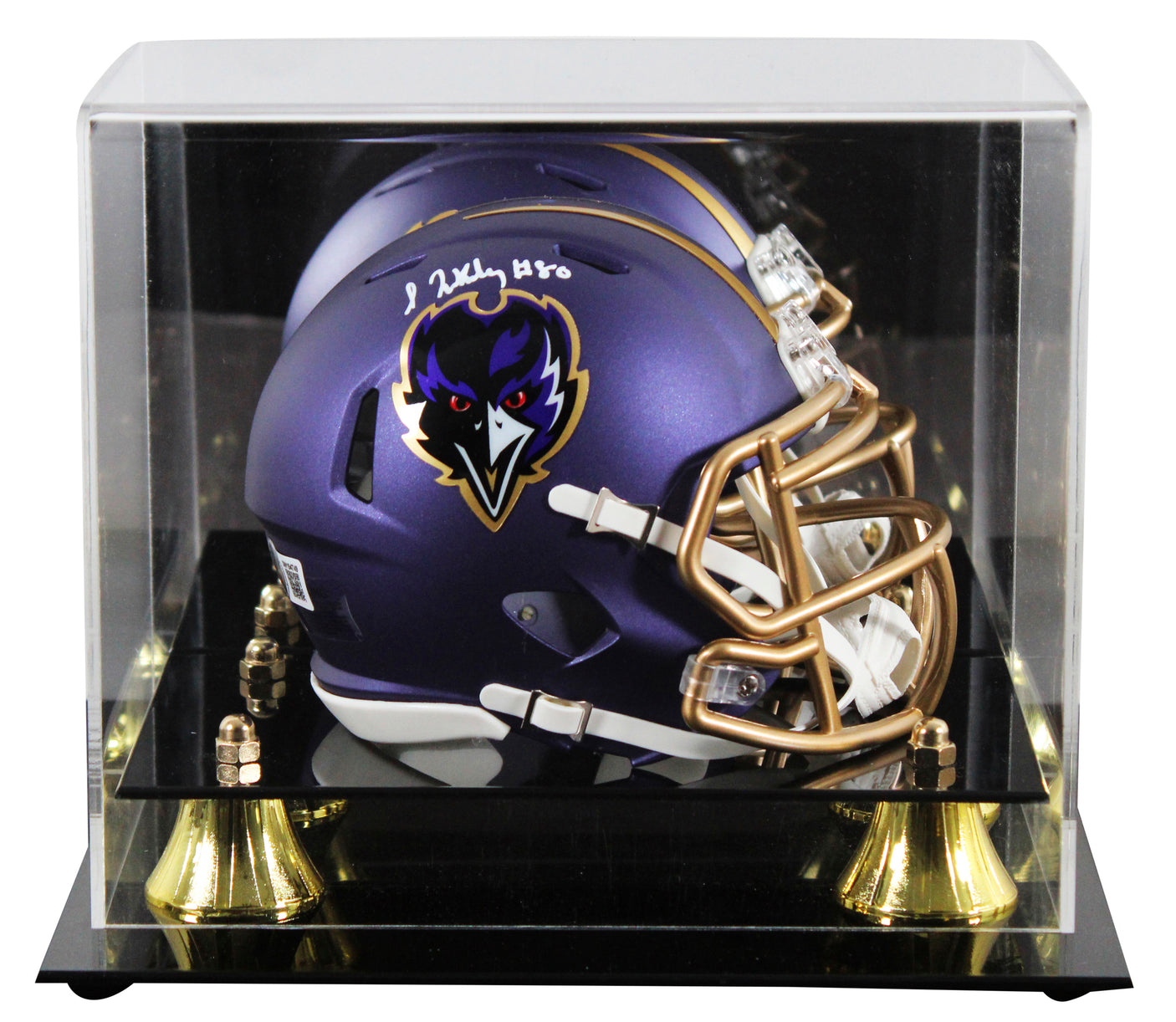 Ravens Isaiah Likely Signed 2024 On-Field Alt Speed Mini Helmet W/ Case BAS Wit