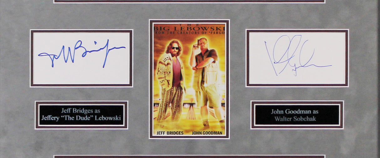 Jeff Bridges & John Goodman The Big Lebowski Signed Framed Display BAS #AE09520