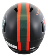 Miami Clinton Portis Signed 2017 Alt Black F/S Speed Rep Helmet W/ Case BAS Wit
