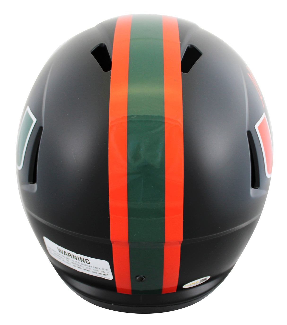 Miami Akheem Mesidor Signed 2017 Alt Black F/S Speed Rep Helmet W/ Case JSA Wit