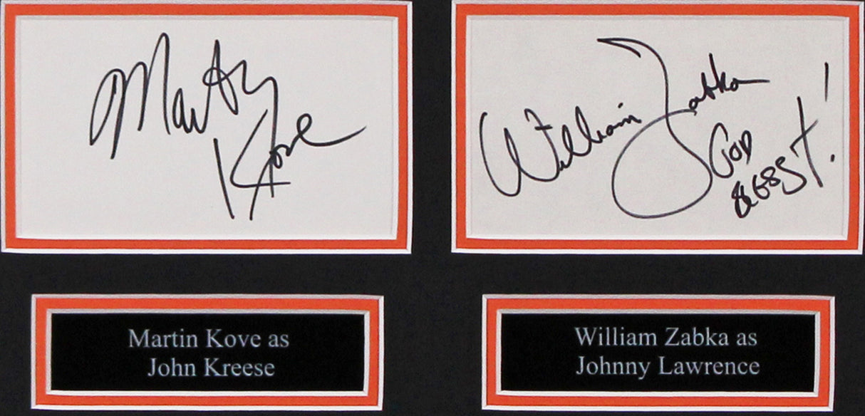 William Zabka & Martin Kove Cobra Kai Signed Framed Display BAS #AD04958