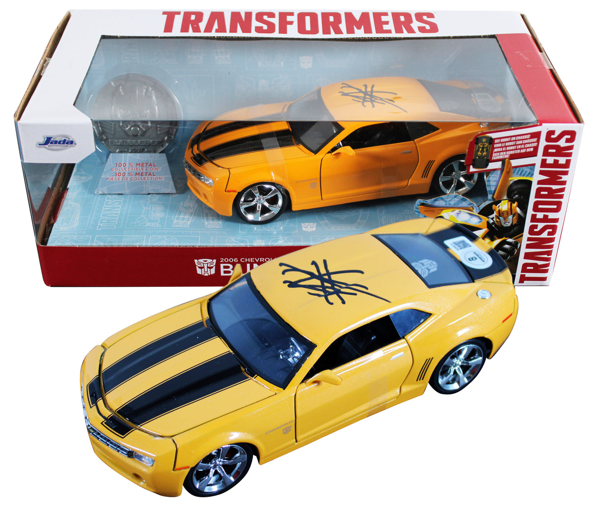 Shia LaBeouf Transformers Signed 2006 Chevrolet Camaro 1:24 Die Cast Car BAS