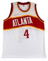 Spud Webb "1986 Dunk Champ" Signed White Pro Style Jersey BAS Witnessed