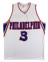 Allen Iverson Authentic Signed White Pro Style Jersey Autographed BAS 2