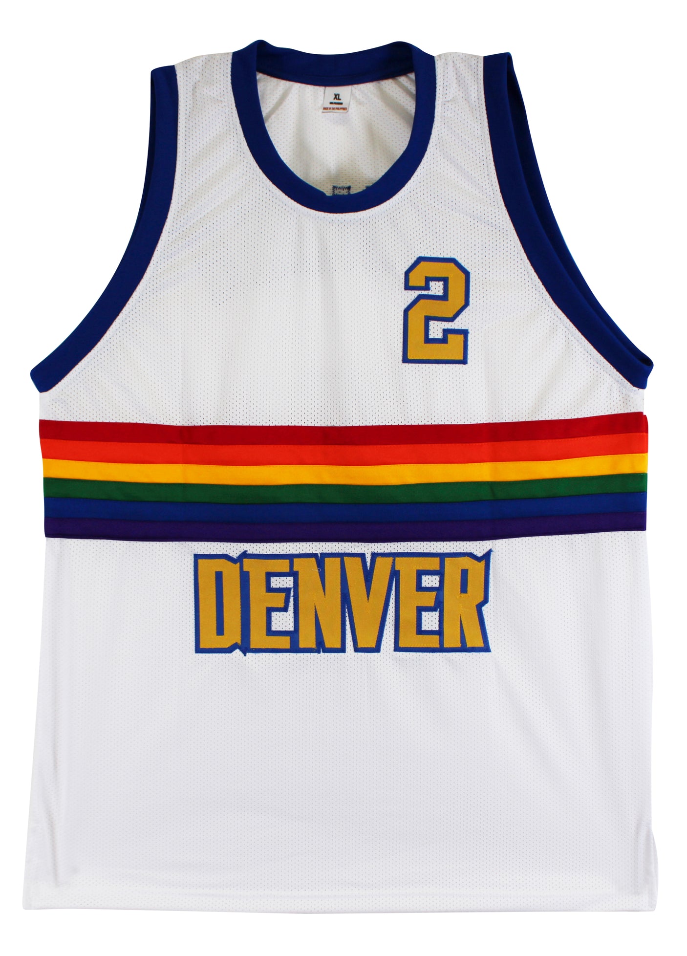 Alex English "HOF 97" Authentic Signed White Pro Style Jersey BAS Witnessed