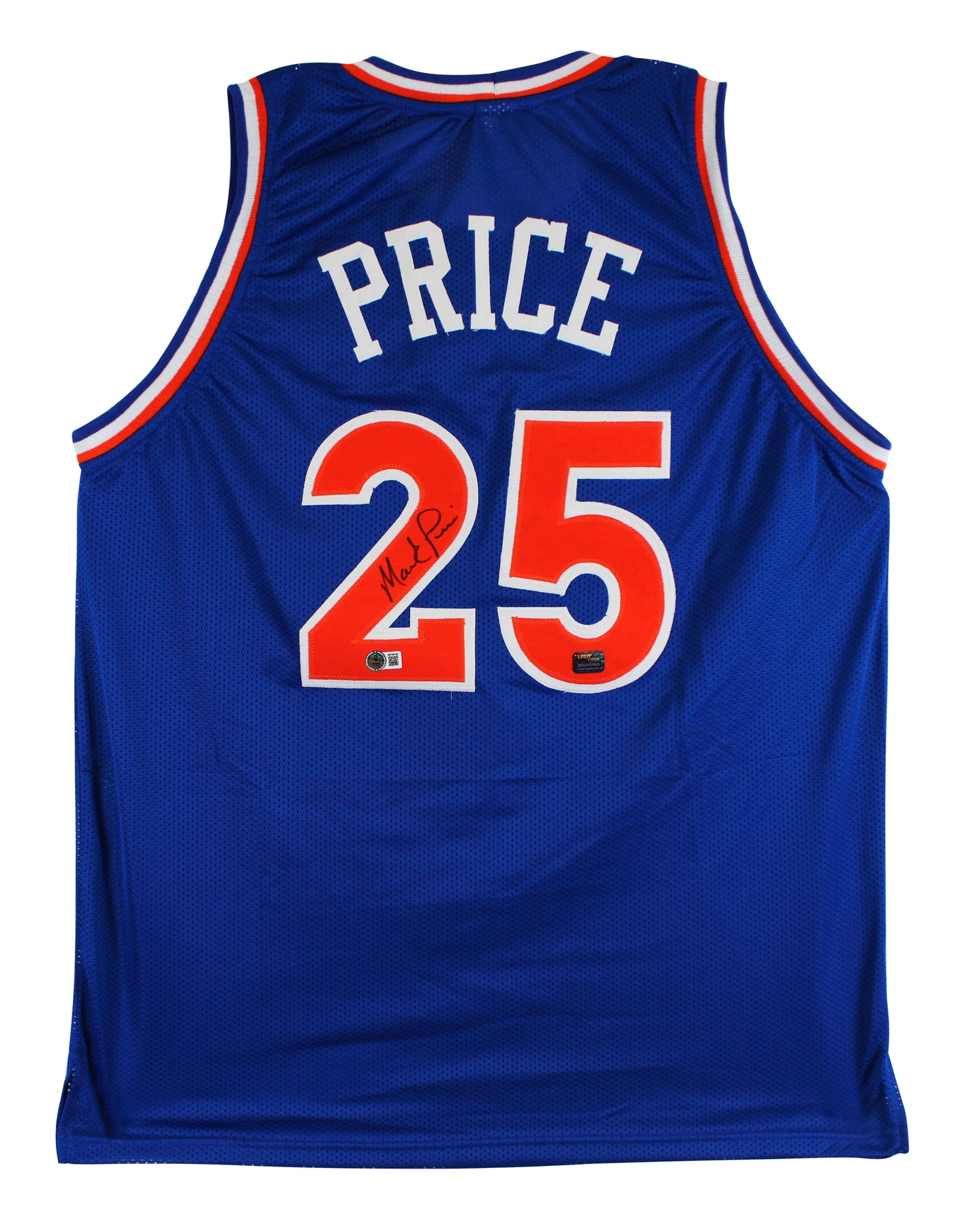 Mark Price Authentic Signed Blue Pro Style Jersey Autographed BAS Witnessed