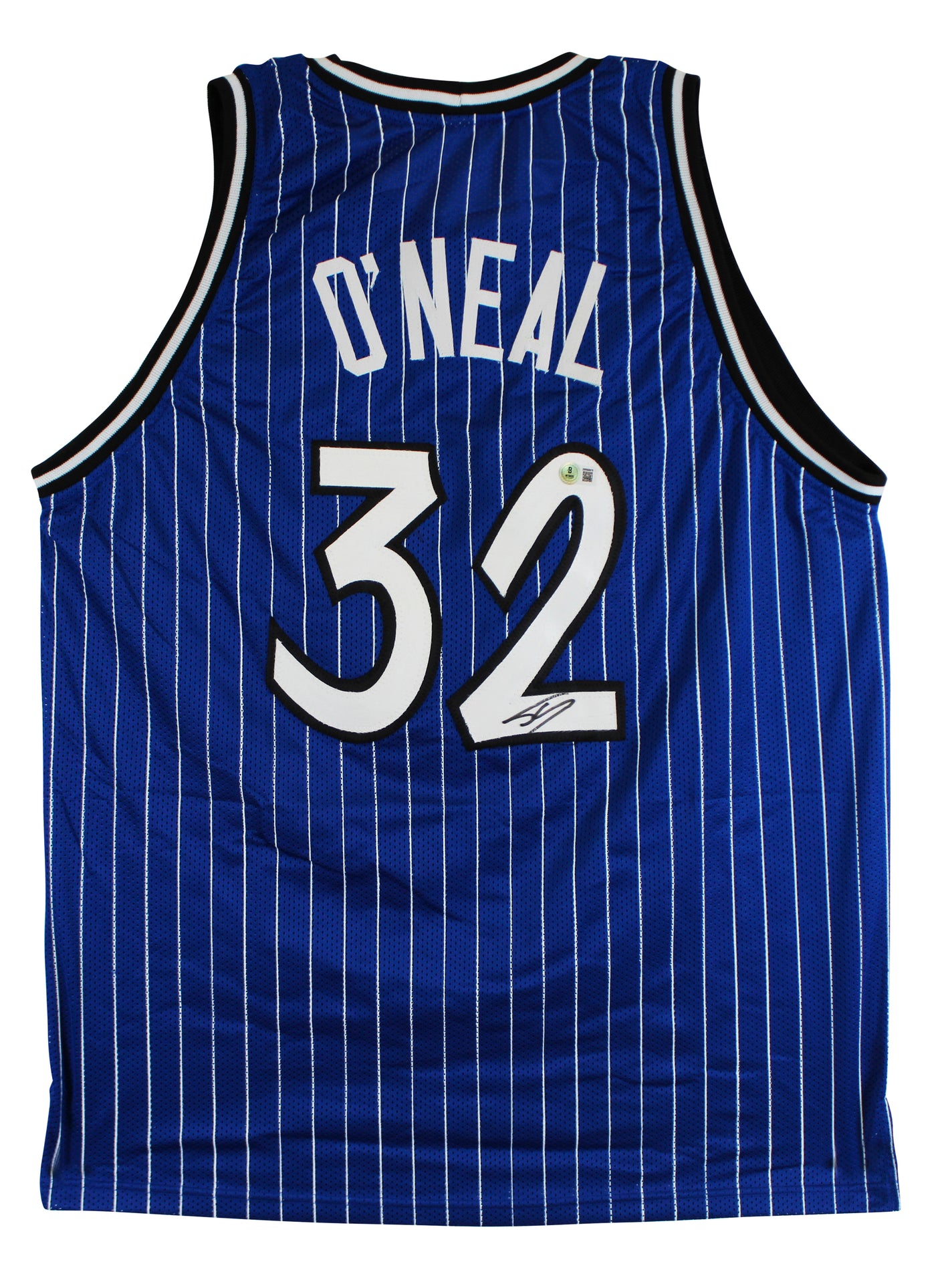 Shaquille O'Neal Authentic Signed Blue Pro Style Jersey BAS Witnessed 2