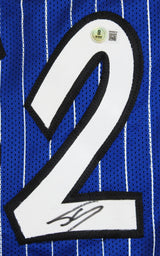 Shaquille O'Neal Authentic Signed Blue Pro Style Jersey BAS Witnessed 2