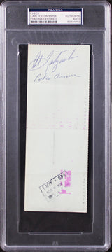 Red Sox Carl Yastrzemski Authentic Signed 3x8.25 Check March 19, 1976 PSA Slab
