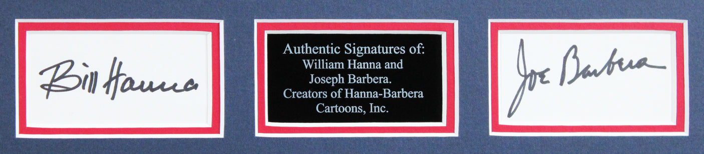 Bill Hannah & Joe Barbera Authentic Signed Framed Display BAS #AD04874